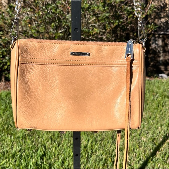 Rebecca Minkoff Mini Mac Tan Leather Crossbody Bag - Picture 3 of 15